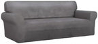 PureFit Super Stretch Sofa Slipcover – Spandex Non Slip Soft Couch Sofa Cover, Washable Furniture Protector with Non Skid Foam and Elastic Bottom for Kids, Pets （Sofa, Light Gray）
