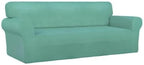 PureFit Super Stretch Sofa Slipcover – Spandex Non Slip Soft Couch Sofa Cover, Washable Furniture Protector with Non Skid Foam and Elastic Bottom for Kids, Pets （Sofa, Cyan）