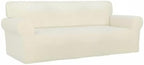 PureFit Super Stretch Sofa Slipcover – Spandex Non Slip Soft Couch Sofa Cover, Washable Furniture Protector with Non Skid Foam and Elastic Bottom for Kids, Pets （Sofa, Ivory）