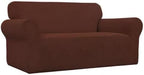Easy-Going Stretch Loveseat Couch Covers Washable Coffee