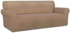 PureFit Super Stretch Sofa Slipcover – Spandex Non Slip Soft Couch Sofa Cover, Washable Furniture Protector with Non Skid Foam and Elastic Bottom for Kids, Pets （Sofa, Camel）