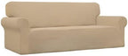 Easy-Going Stretch Sofa Slipcover 1-Piece Sofa Cover Furniture Protector Couch Soft with Elastic Bottom for Kids, Polyester Spandex Jacquard Fabric Small Checks (Sofa, Sand)