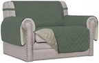 Easy-Going Oversized Chair Sofa Slipcover Reversible Sofa Cover Water Resistant Couch Cover Furniture Protector Cover with Elastic Straps for Pets Dog (Oversized Chair, Greyish Green/Beige)