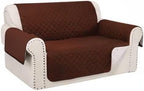 Reversible Loveseat Sofa Covers Couch Cover Furniture Protector(Loveseat Small,Brown/Beige)