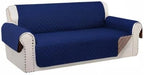 Reversible 4 Seater Sofa Cover 91 Inch Large Couch Cover Furniture Protector(Sofa XX-Large,Navy/Camel)