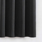 LEMOMO Black Blackout Curtains 52 x 63 Inch Length/Set of 2 Curtain Panels/Thermal Insulated Room Darkening Curtains for Bedroom and Living Room