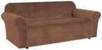 H.VERSAILTEX Stretch Velvet Sofa Covers Large Couch Covers Sofa Slipcovers Furniture Protector Soft with Non Slip Elastic Bottom, Feature Thick Comfy Rich Velour (Extra Wide Sofa 98"-105", Caramel)