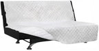 Easy-Going Futon Sofa Slipcover Reversible Sofa Cover Armless Cover Furniture Protector Couch Cover Water Resistant Pets, Kids, Children, Dog, Cat White/White