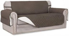 Easy-Going Sofa Slipcover Reversible Loveseat Sofa Cover Couch Cover for 2 Cushion Couch Furniture Protector with Elastic Straps for Pets Kids Dog Cat (Oversized Loveseat, Taupe/Ivory)