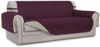 Easy-Going Reversible Couch Cover for 3 Cushion Couch Sofa Cover for Dogs Water Resistant Furniture Protector Cover with Foam Sticks Elastic Straps for Pet Cat (Sofa, Wine/Beige)