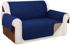 Reversible Loveseat Sofa Covers Couch Cover Furniture Protector(Loveseat Small,Navy/Camel)