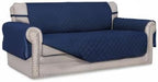Easy-Going Reversible Couch Cover, 2 Cushion Sofa, Navy/Navy