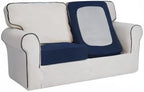 Easy-Going Stretch Individual Loveseat Couch Cushion Cover Sofa Cushion Furniture Protector Sofa slipcover Soft Flexibility with Elastic Bottom (2-Piece Loveseat Cushion Cover, Navy)
