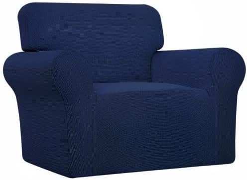 Easy-Going Stretch Chair Slipcover with Arm Washable Navy