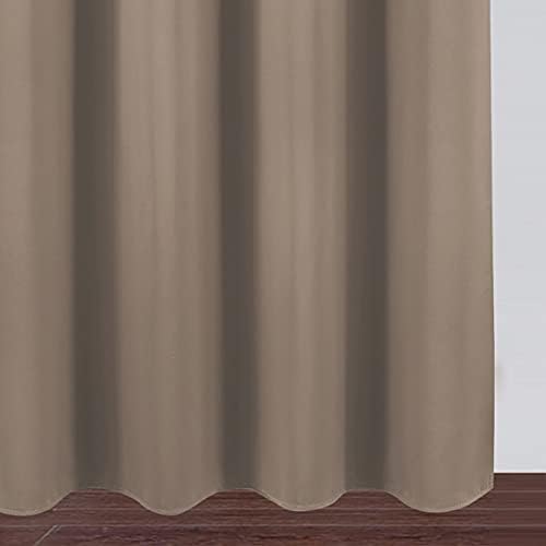 LEMOMO Cappuccino Thermal Blackout Curtains/42 x 84 Inch/Set of 2 Panels Room Darkening Curtains for Bedroom