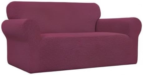 Easy-Going Stretch Loveseat Couch Covers Washable ASH Rose