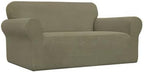 Easy-Going Stretch Loveseat Slipcover 1-Piece Sofa Cover Furniture Protector Couch Soft with Elastic Bottom for Kids Polyester Spandex Jacquard Fabric Small Checks (Loveseat, Khaki)