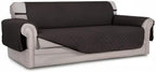Easy-Going Reversible Couch Cover for 3 Cushion Couch Sofa Cover for Dogs Water Resistant Furniture Protector Cover with Foam Sticks Elastic Straps for Pet Cat (Sofa, Chocolate/Chocolate)