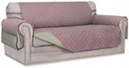 Easy-Going Sofa Slipcover Reversible Loveseat Sofa Cover Couch Cover for 2 Cushion Couch Furniture Protector with Elastic Straps for Pets Kids Dog Cat (Oversized Loveseat, Pink/Beige)