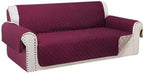 Reversible 4 Seater Sofa Cover 91 Inch Large Couch Cover Furniture Protector(Sofa XX-Large,Burgundy/Camel)