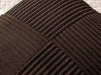 MIULEE Dark Brown Decorative Throw Pillow Covers 18x18 Inch for Couch Bed Sofa Pack of 2 Boho Farmhouse Throw Pillows Soft Cross Corduroy Patchwork Textured Cushion Cases