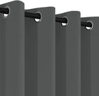 Yakamok Dark Grey Room Darkening Window Curtains 52x36 Inch for Kitchen