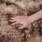 Rugs for Bedroom 4x6, Soft Shaggy Modern Shag Area Rug for Living Room, Upgrade Non-Slip Plush Fluffy Carpet for Kids Boys Girls Room Home Decor Aesthetic, Tie-Dyed Brown