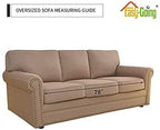 Easy-Going Reversible Oversized Couch Cover for 3 Cushion Couch Sofa Cover for Dogs Water Resistant Furniture Protector Cover with Foam Sticks for Pet (Oversized Sofa, Light Gray/Light Gray)