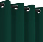 Yakamok Soild Small Window Curtains, Thermal Insulated Privacy Curtains and Drapes Room Darkening Shades Decent Decor for Kitchen Camper Closet(2 Panels,Dark Green,52x36 Inch)
