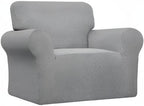 Easy-Going Stretch Oversized Chair Slipcover with Arm Washable Light Gray