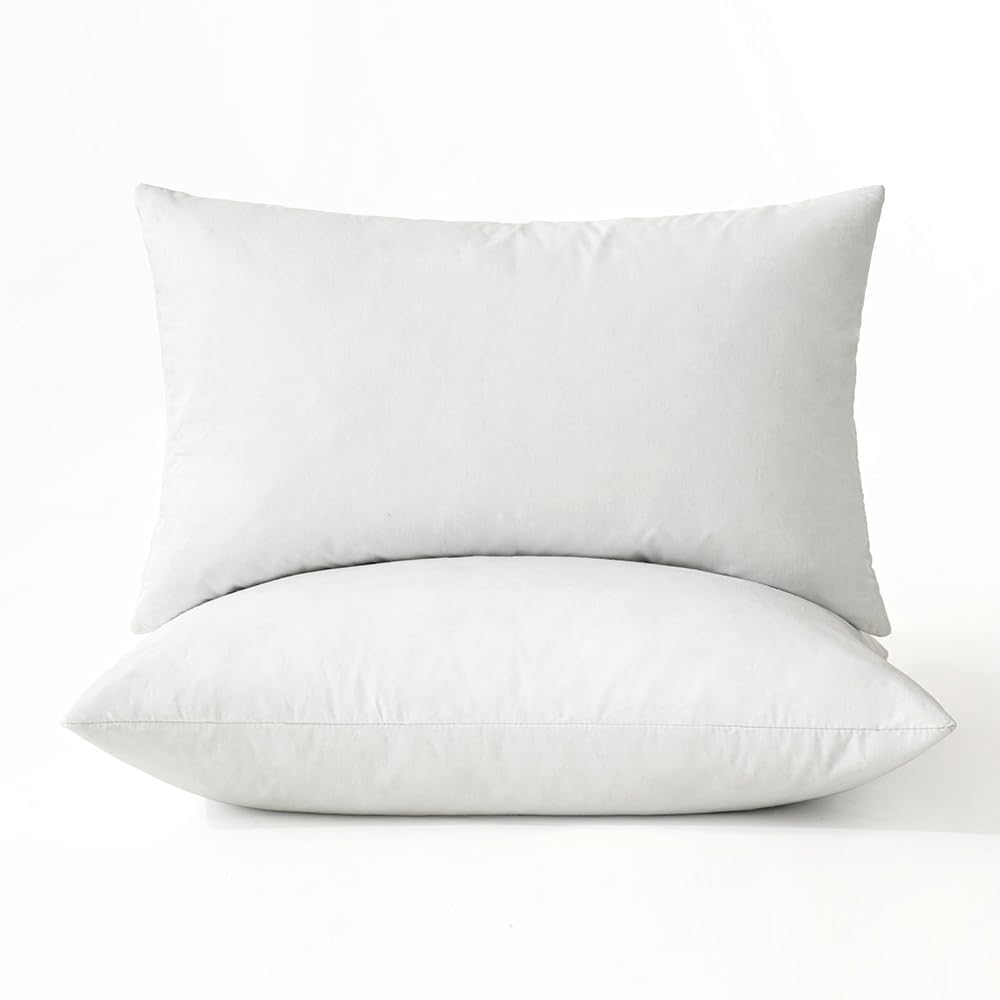 MIULEE 12x20 Pillow Inserts, Set of 4 Feather Down Throw Pillows