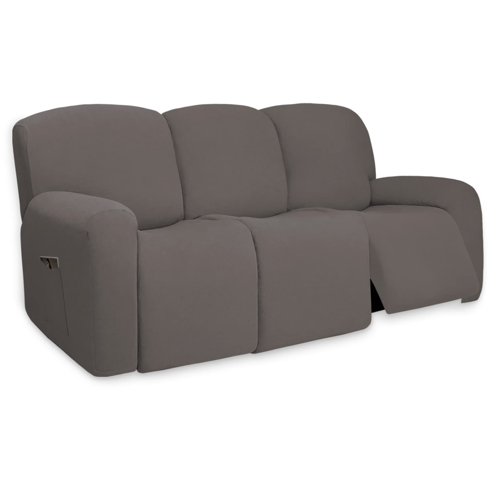 PureFit Super Stretch 3 Seats Recliner Sofa Couch Cover with Pocket