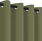 Yakamok Window Treatment Kitchen Drapes - Plain Solid Grommet Top Short Curtains for Kitchen Window(52Wx36L, Sage, 2 Panels)