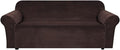 H.VERSAILTEX Stretch Velvet Sofa Covers Large Couch Covers Sofa Slipcovers Furniture Protector Soft with Non Slip Elastic Bottom, Feature Thick Comfy Rich Velour (Extra Wide Sofa 98"-105", Chocolate)