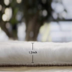 ORINOVA White Washable Faux Fur Area Rug - 8x10, Fluffy Boho Rectangle Rug for Living Room, Bedroom & Teen Room Home Decor