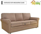 Easy-Going Reversible Oversized Couch Cover for 3 Cushion Couch Sofa Cover for Dogs Water Resistant Furniture Protector Cover with Foam Sticks for Pet (Oversized Sofa, Light Gray/Ivory)