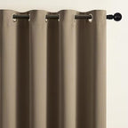Joydeco Blackout Curtains for Bedroom 90 inch Long 2 Panels, Thermal Insulated Room Darkening Curtains with Grommets, Soft Window Drapes for Living Room (W52 x L90 Inch, Khaki)
