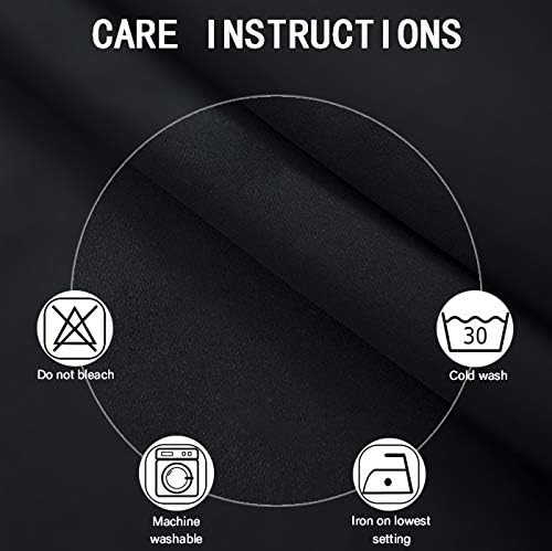 LEMOMO Blackout Curtains 52 x 108 inch/Black Curtains Set of 2 Panels/Thermal Insulated Room Darkening Bedroom Curtains