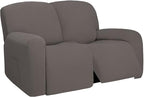 PureFit Super Stretch Loveseat Recliner Sofa Couch Cover with Pocket – 2 Seats Non Slip Soft Sofa Slipcover, Washable Reclining Furniture Protector for Pets (Recliner Loveseat, Taupe)
