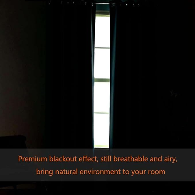 H.VERSAILTEX Blackout Patio Curtains 100 x 84 Inches for Sliding Door Extral Wide Blackout Curtain Panels Thermal Insulated Room Divider - Grommet Top, 7' Tall by 8.5' Wide - Rust