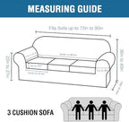 H.VERSAILTEX Modern Velvet Plush 4 Piece High Stretch Sofa Slipcover Sofa Cover Furniture Protector Form Fit Thick Velvet Sofa Cover for 3 Cushion Couch Width Up to 90 Inch (Sofa, Bronze Brown)
