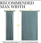 NICETOWN Greyish Blue Blackout Curtains Panels for Window, Thermal Insulated Rod Pocket Blackout Drapes/Draperies for Living Room (2 Panels, W52 x L95 inches)