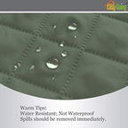Easy-Going 4 Seater Sofa Slipcover Reversible Sofa Cover Water Resistant Couch Cover with Foam Sticks Elastic Straps Furniture Protector for Pets Children Dog Cat (XX-Large, Greyish Green/Beige)