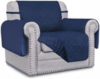 Easy-Going Chair Sofa Slipcover Reversible Sofa Cover Water Resistant Couch Cover Furniture Protector Cover with Elastic Straps for Pets Kids Children Dog Cat (Chair, Navy/Navy)