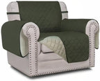 Easy-Going Chair Sofa Slipcover Reversible Sofa Cover Water Resistant Couch Cover Furniture Protector Cover with Elastic Straps for Pets Kids Children Dog Cat (Chair, Army Green/Beige)