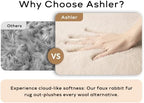 Ashler HOME DECO Ultra Soft Faux Rabbit Fur Chair Couch Cover Area Rug for Bedroom Floor Sofa Living Room Pink Round 3 x 3 Feet