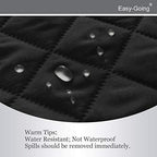 Easy-Going 4 Seater Sofa Slipcover Reversible Sofa Cover Water Resistant Couch Cover with Foam Sticks Elastic Straps Furniture Protector for Pets Children Dog Cat (XX-Large, Black/Beige)