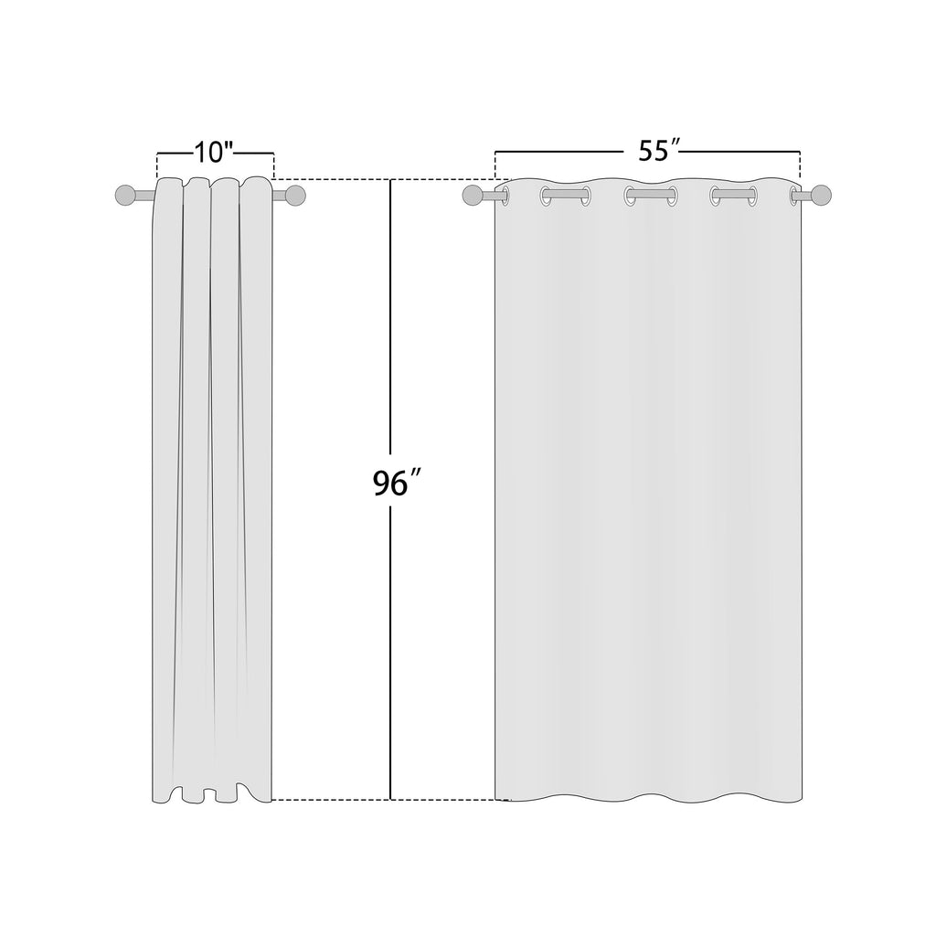 NICETOWN Flax Linen Semi Sheer Curtains 96 inches Long, Grommet Vertical Drapes Privacy Added with Light Filtering Window Treatments for Bedroom/Living Room, Natural, W55 x L96
