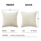 MIULEE Cream White Decorative Throw Pillow Covers for Couch 18x18 Inch