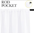 NICETOWN Room Darkening Curtains for Bedroom, Pure White, Set of 2 Panels, 62 x 84 Inch, Triple Weave Home Decoration Thermal Insulated Solid Drapes for Patio Door